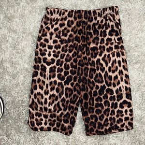 Leopard bicycle shorts